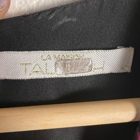 La Maison Talulah Sweet Talk Floral Print Pleated V-Neck Chiffon Mini Dress L - Picture 13 of 16